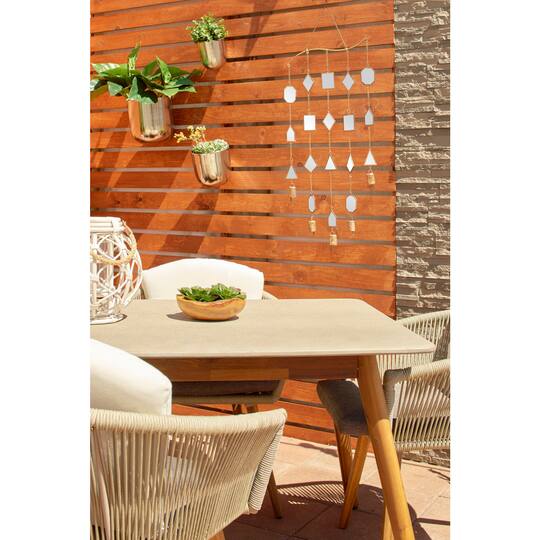 32" Brown Metal Eclectic Mirror Wind Chime